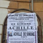 Cercola manifesti lutto Achille De Simone