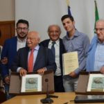 I due vincitori della Borsa Salvatore Pasquale Rampino e Antonio De Paolis, neo maturati con 100 al Liceo -Guglielmo Marconi- di Accadia