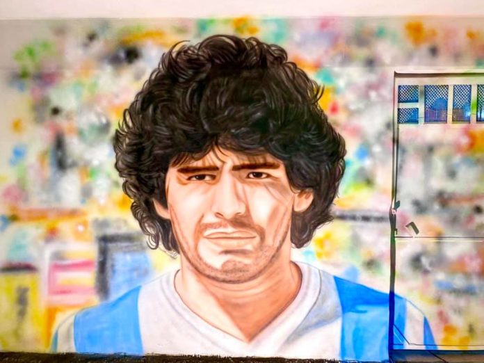 murales maradona bacoli fonte foto pagina social della ragione