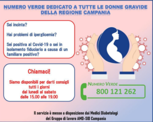 numero verde per le donne gravide affette da diabete